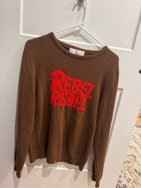 The brown and red 'Rebel Rebel' knit from 'Hunky Dory: The Bowie collection